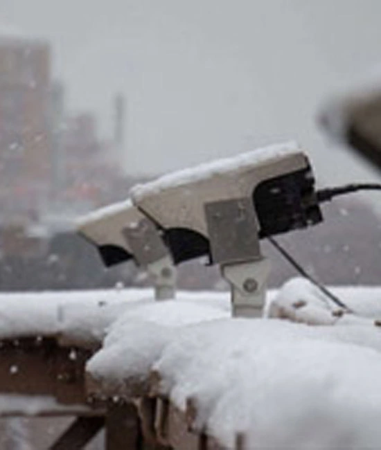 Aplicação de câmera CCTV para ambientes extremamente frios