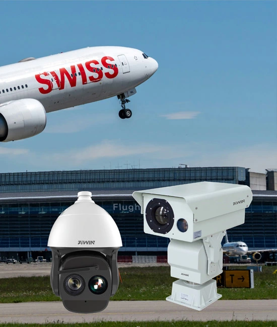 Aplicação de câmera CCTV para segurança aeroportuária