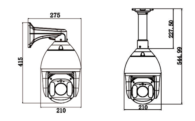 ZN-IRS2582R7E-ES câmera de 8MP 25x IR Speed Dome de rede de 7 polegadas 