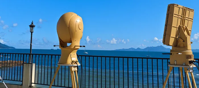 Aplicação de câmera CCTV para vigilância marítima
