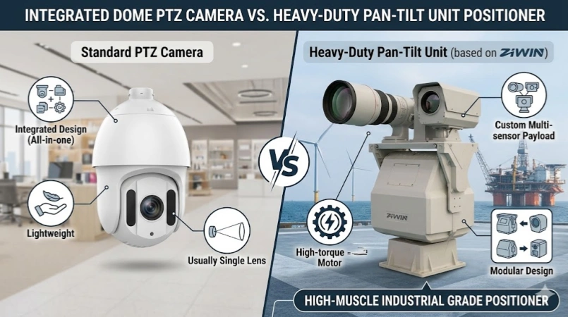 Câmeras PTZ integradas vs. Posicionadores Pan-Tilt Heavy-Duty: Quais você precisa?