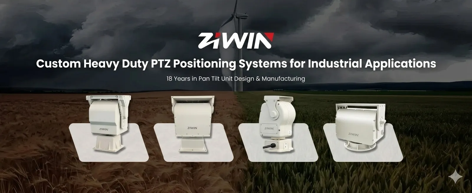 Heavy Duty Pan Tilt Head & Posicionador (50kg - 200kg de carga útil)