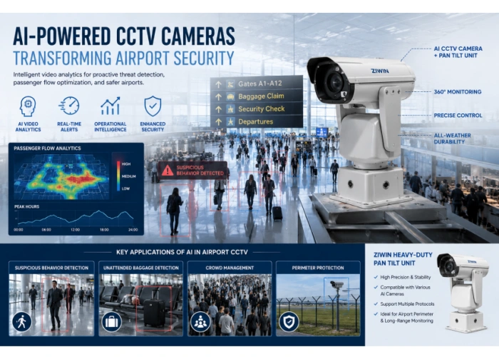 Como as câmeras CCTV com IA estão transformando a segurança aeroportuária em 2026